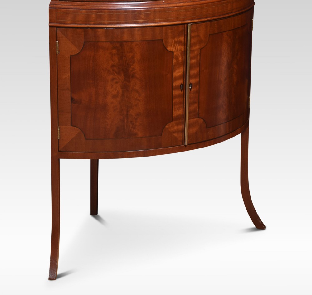 Glazed Mahogany Corner Cupboard View III