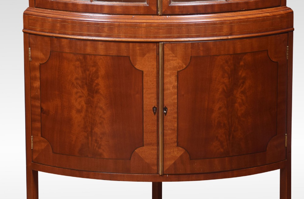 Glazed Mahogany Corner Cupboard View V