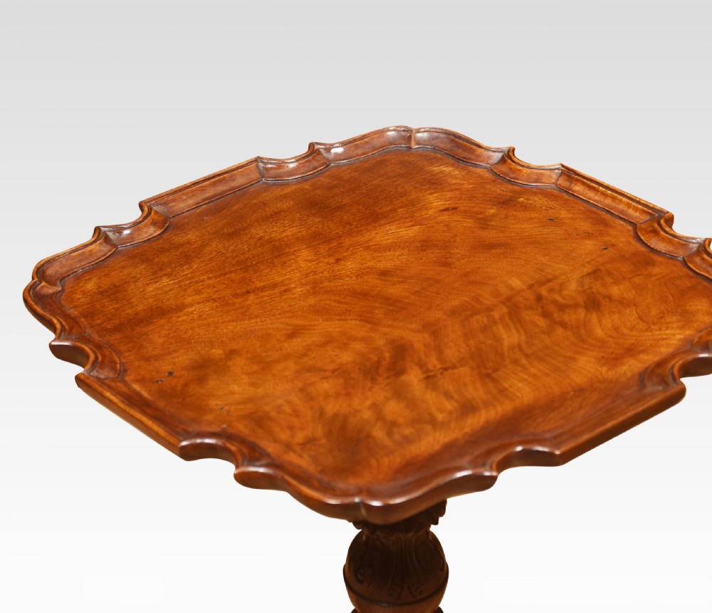 Pair of mahogany tripod tables View III