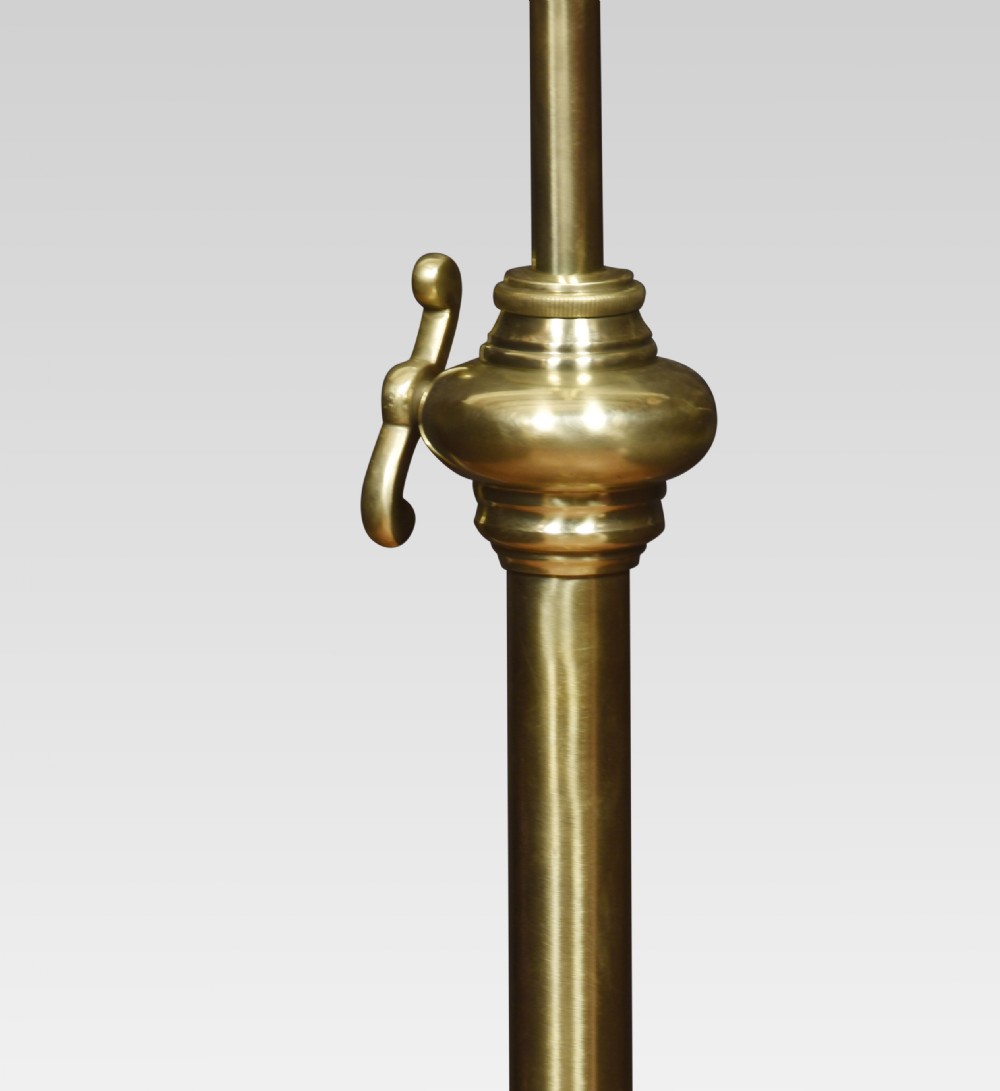 Arts and Crafts brass and copper standard lamp View II