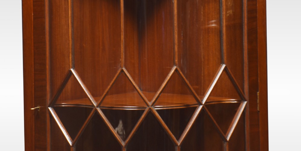George III style mahogany corner cabinet View IV