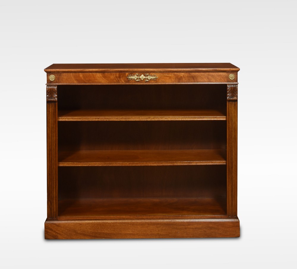 Pair of mahogany open bookcases View II