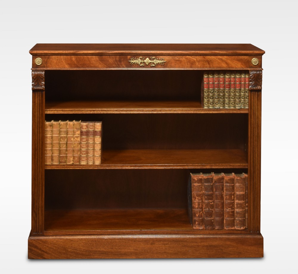 Pair of mahogany open bookcases View III