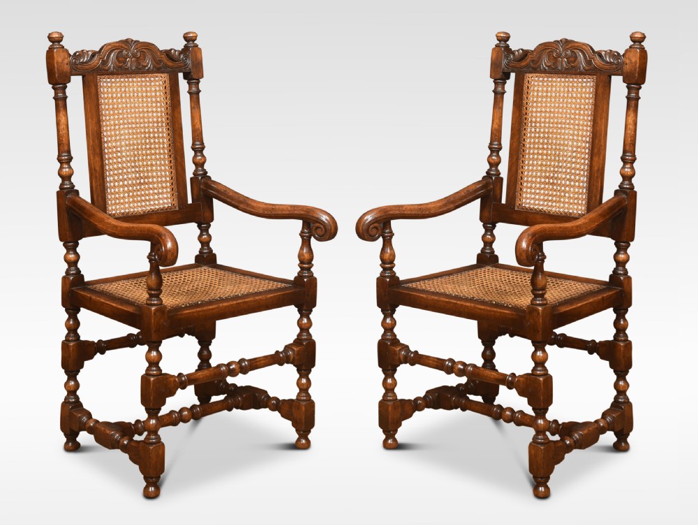 Set of ten oak dining chairs View II