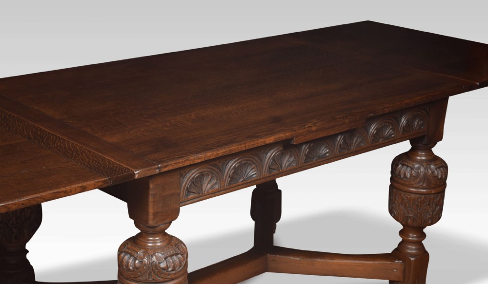 Oak Draw-leaf Refectory Table View VI