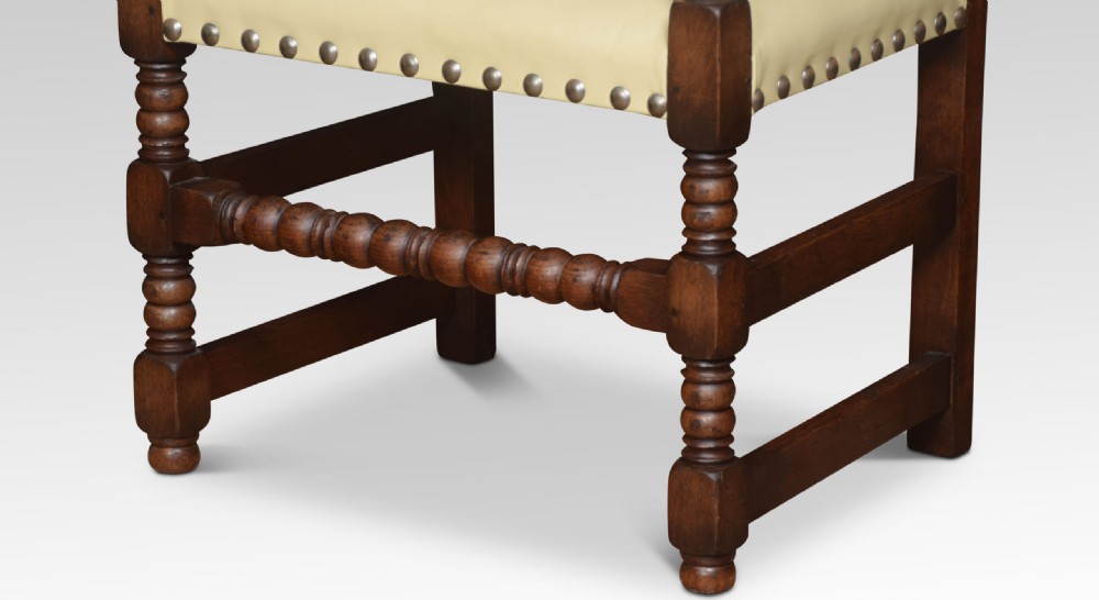 Set Of Ten Substantial Oak Dining Chairs View III