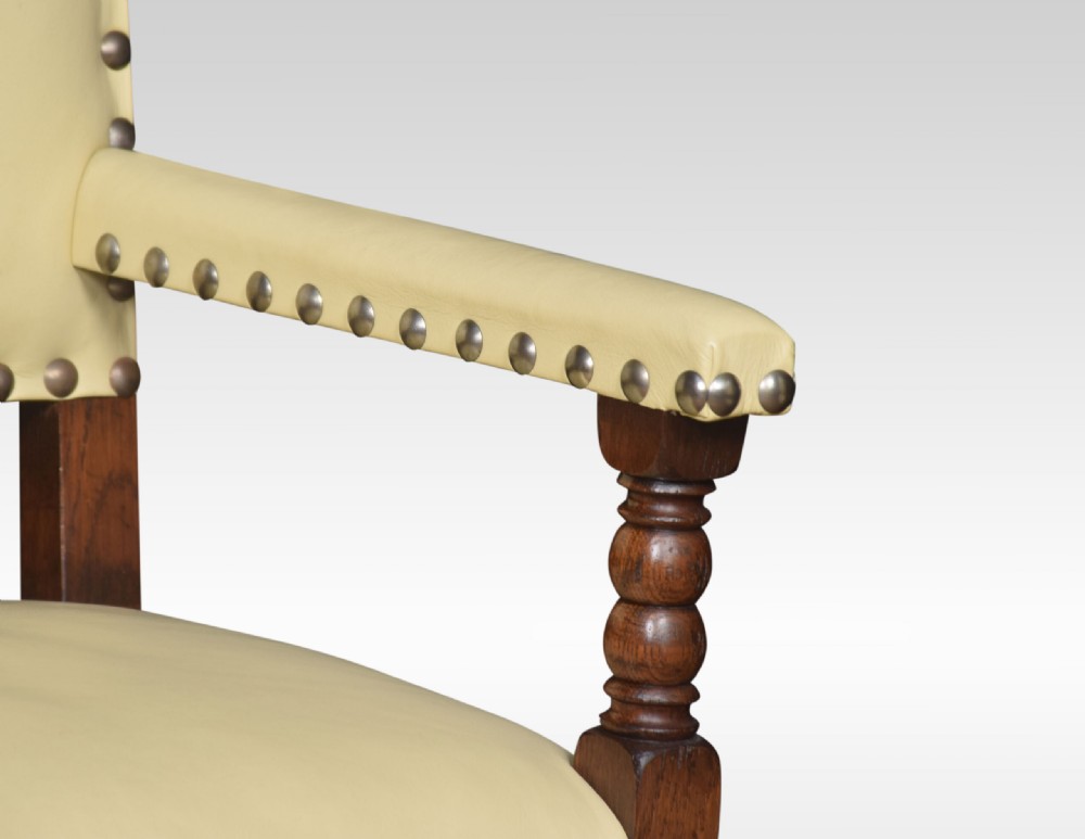 Set Of Ten Substantial Oak Dining Chairs View IV