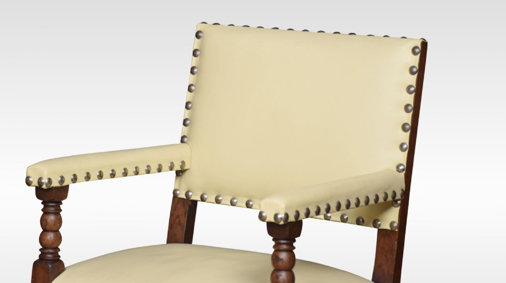Set Of Ten Substantial Oak Dining Chairs View VI