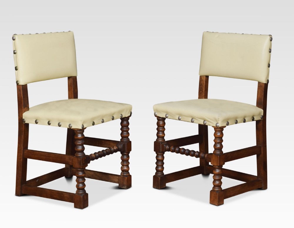 Set Of Ten Substantial Oak Dining Chairs View VII