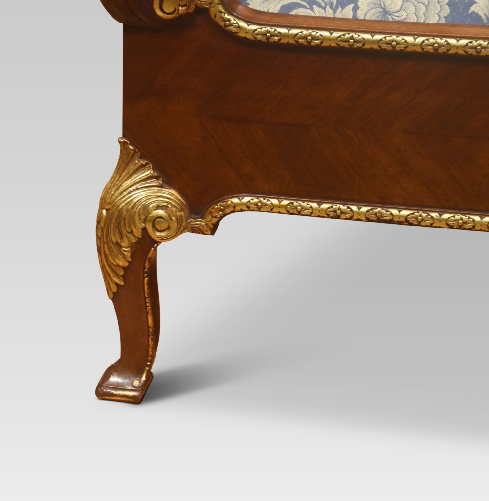 Pair of Walnut and Parcel gilt beds View V