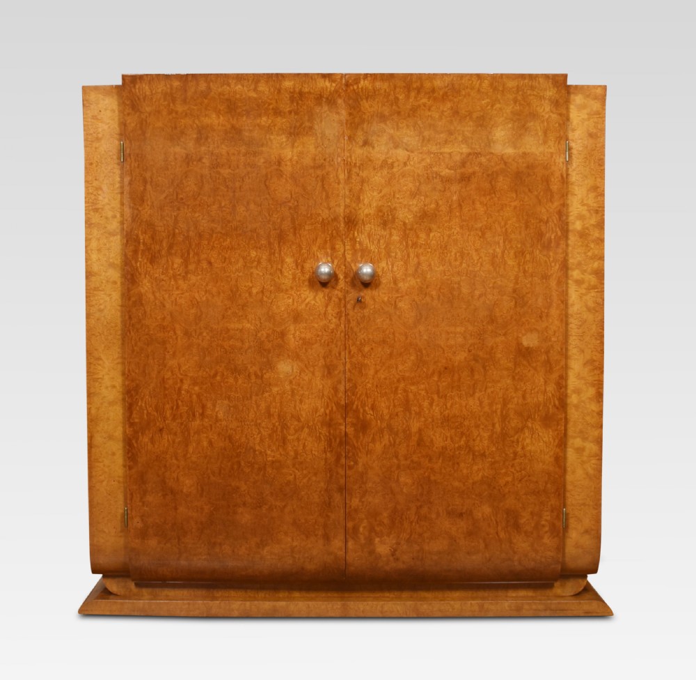 Art Deco walnut compactum wardrobe