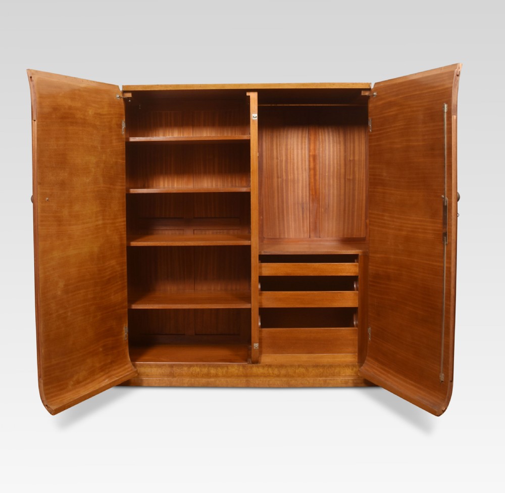 Art Deco walnut compactum wardrobe View V
