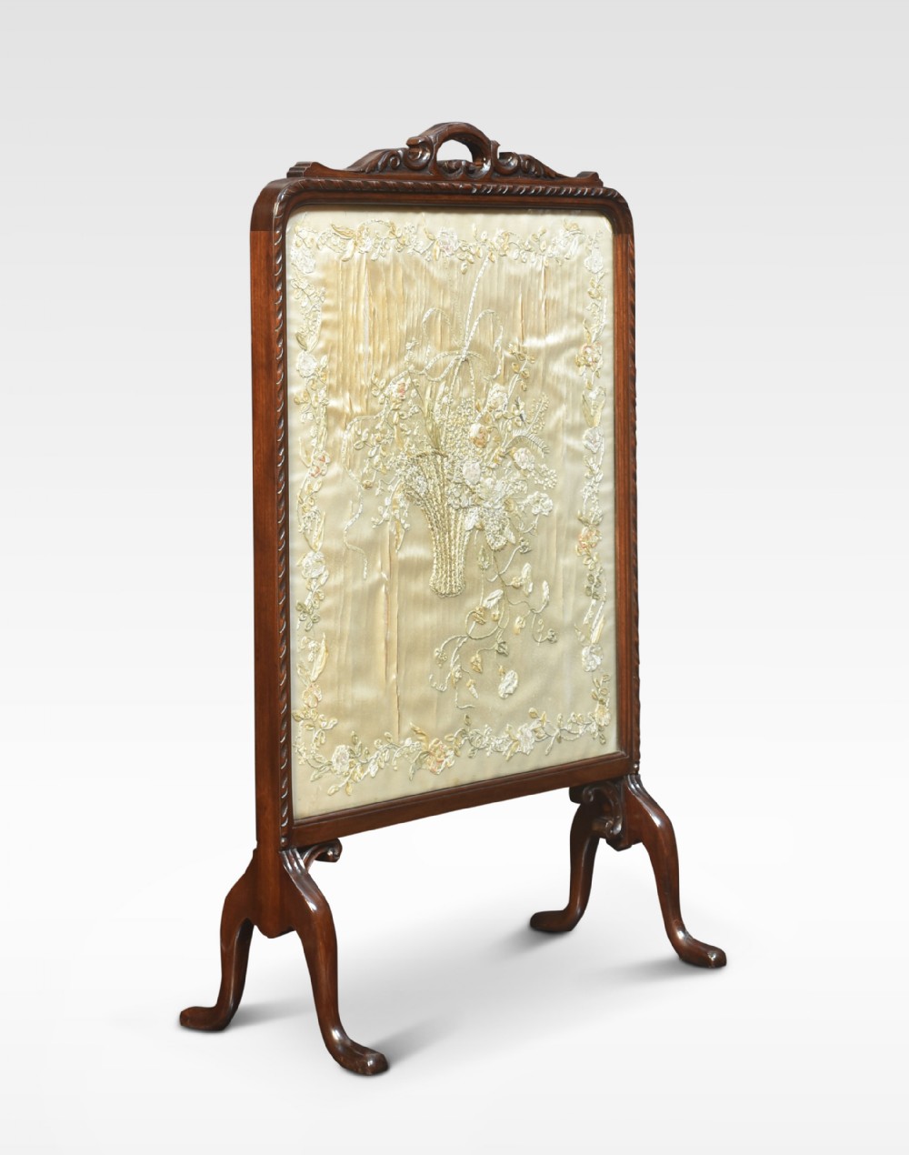 Mahogany framed fire screen
