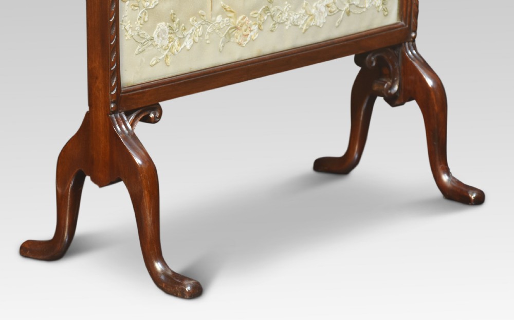 Mahogany framed fire screen View II