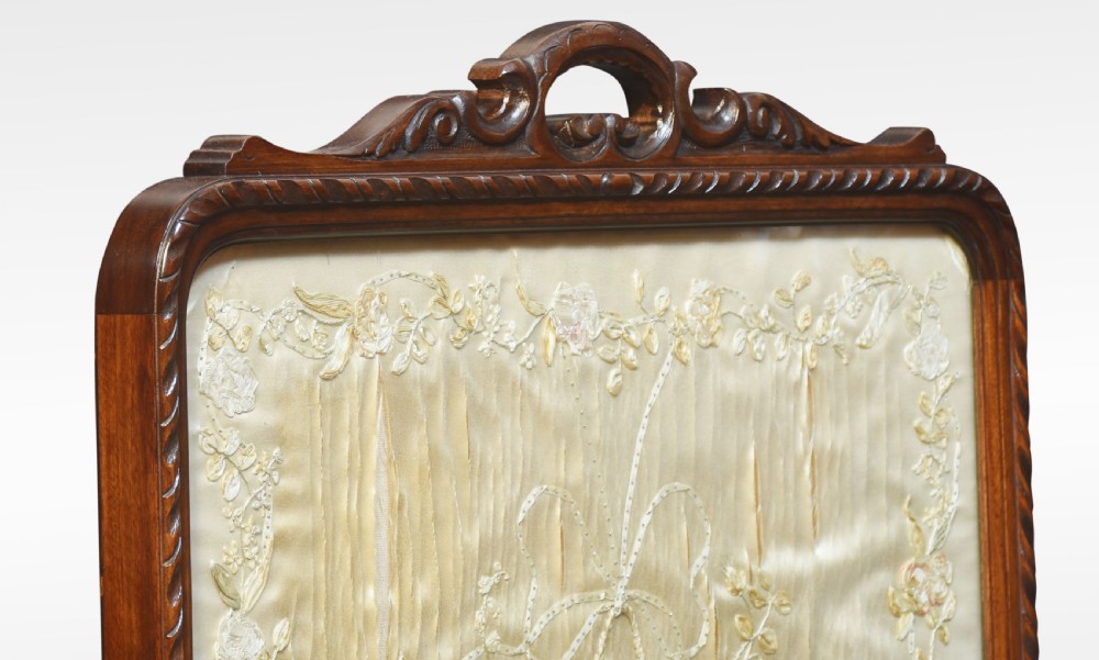Mahogany framed fire screen View III