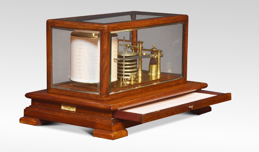 Walnut cased Barograph by Mappin and Webb View III