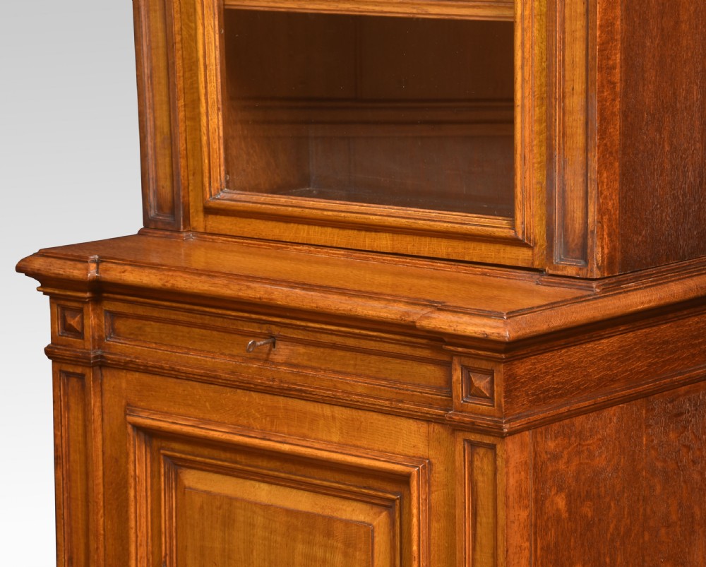 Pair of oak pier bookcase View V