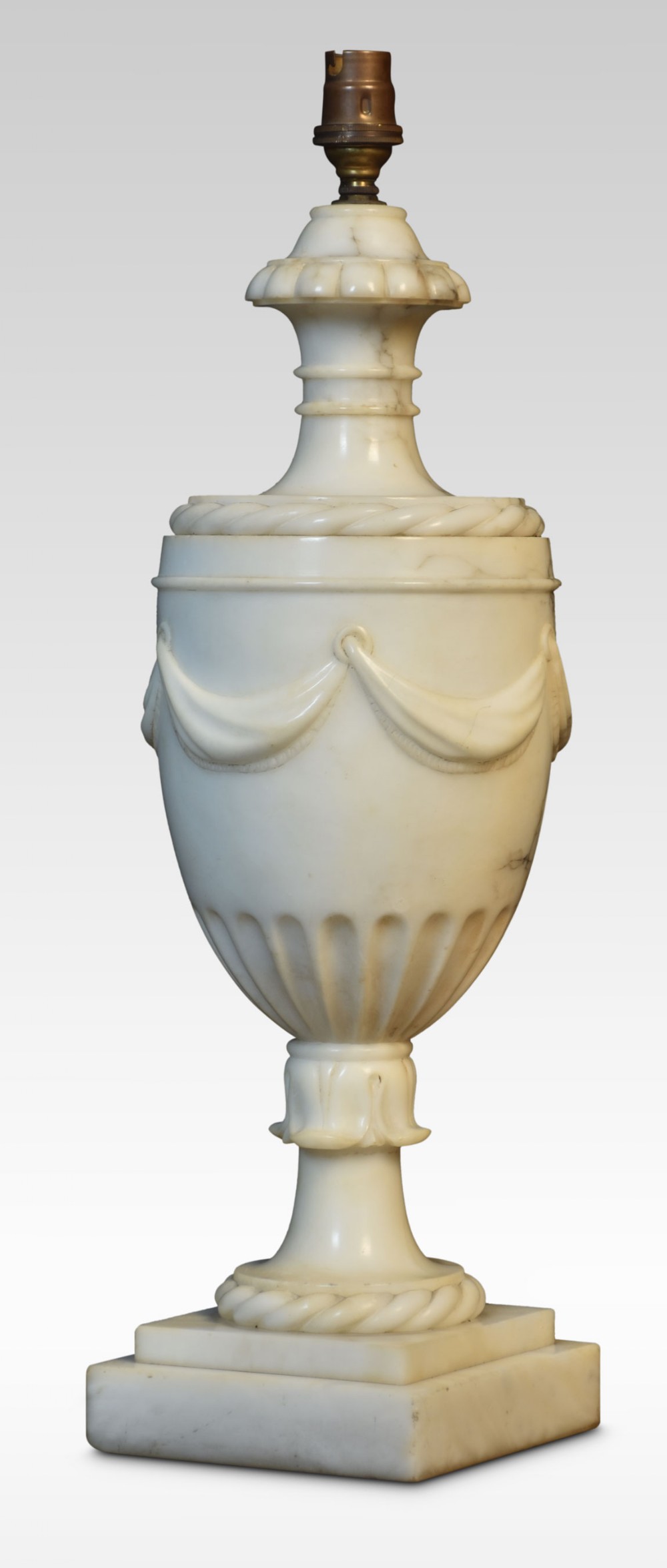 Marble urn shaped table lamp
