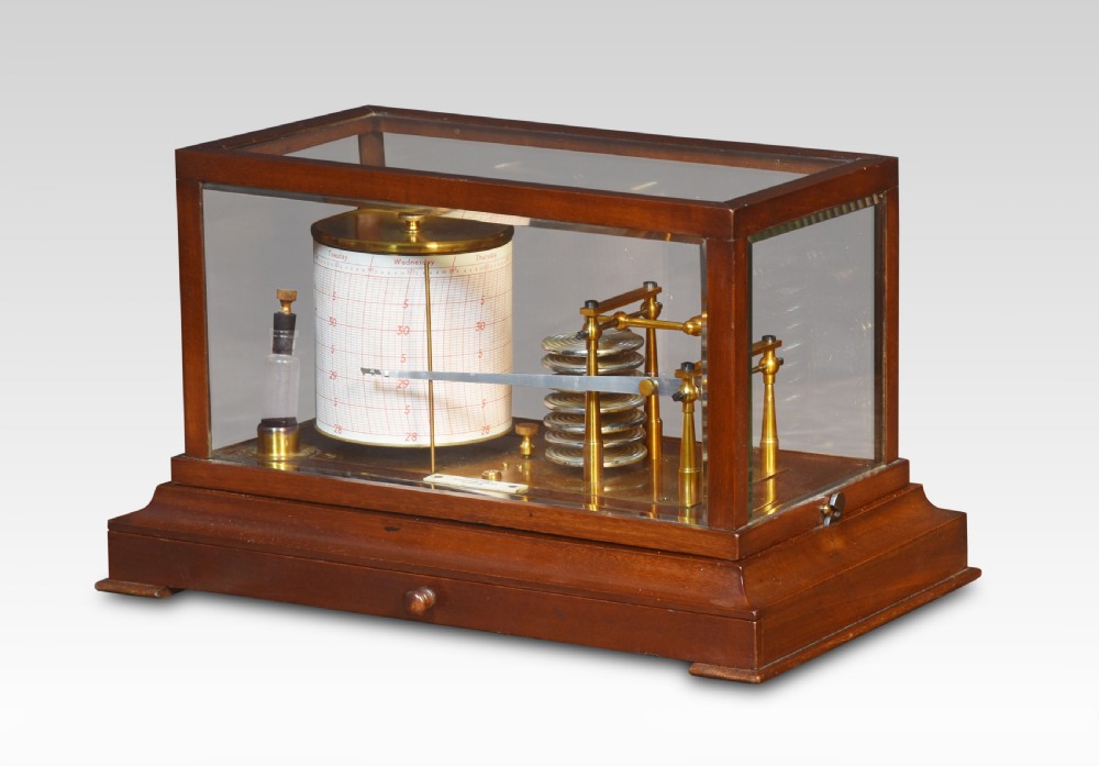 Mahogany cased Barograph by R. Stewart