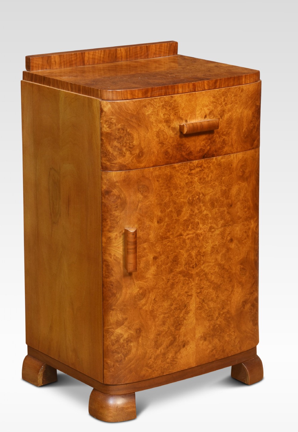 Art Deco walnut bedside cabinet