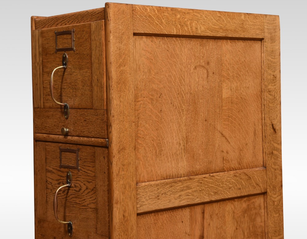 Oak Filing Cabinet View VI