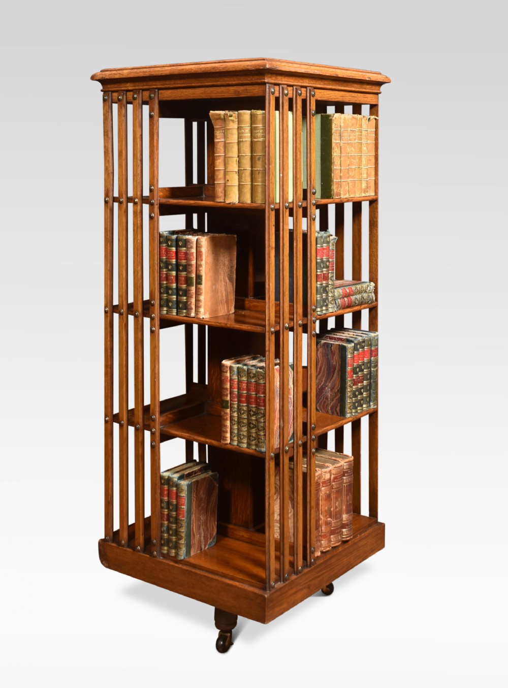 Large Oak Revolving Bookcase
