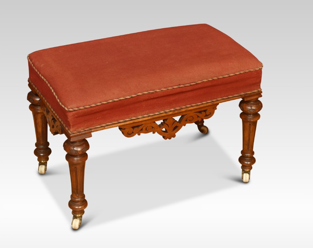 19th century walnut stool