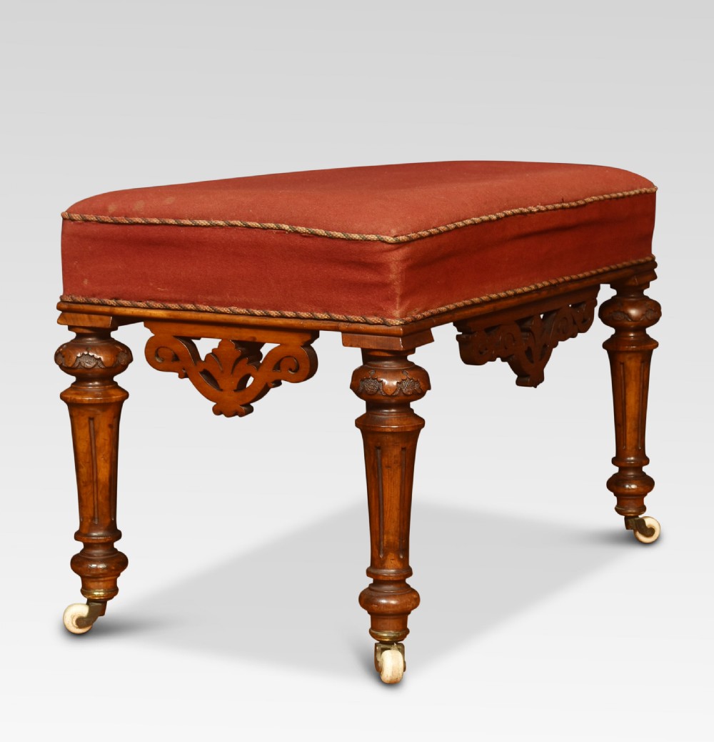 19th century walnut stool View III