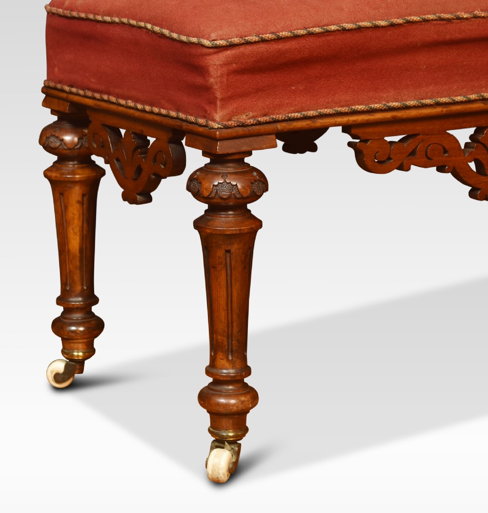 19th century walnut stool View IV