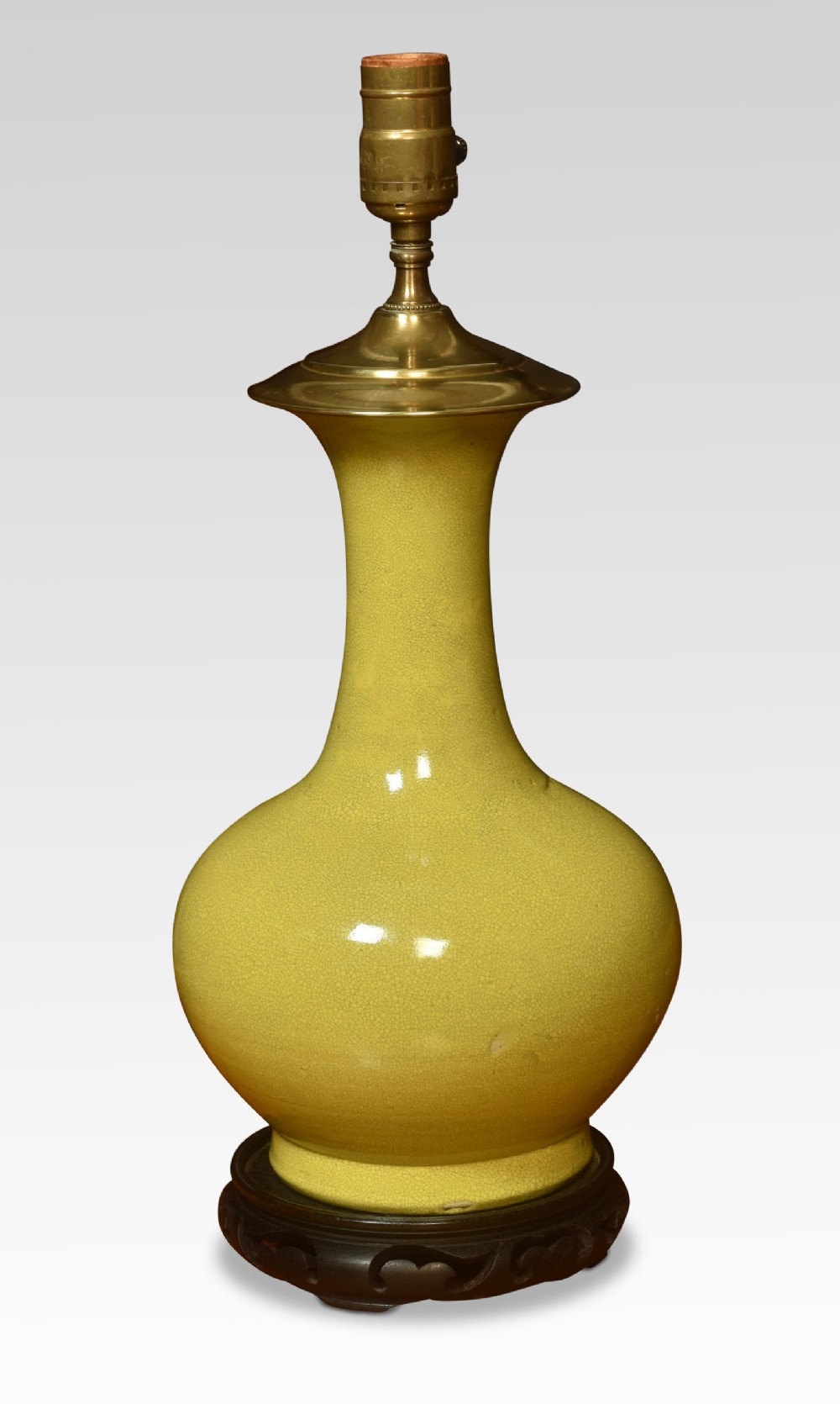 19th century Chinease monochrome table lamp