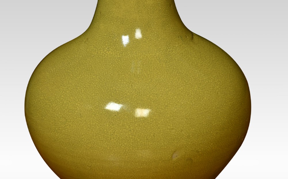 19th century Chinease monochrome table lamp View III