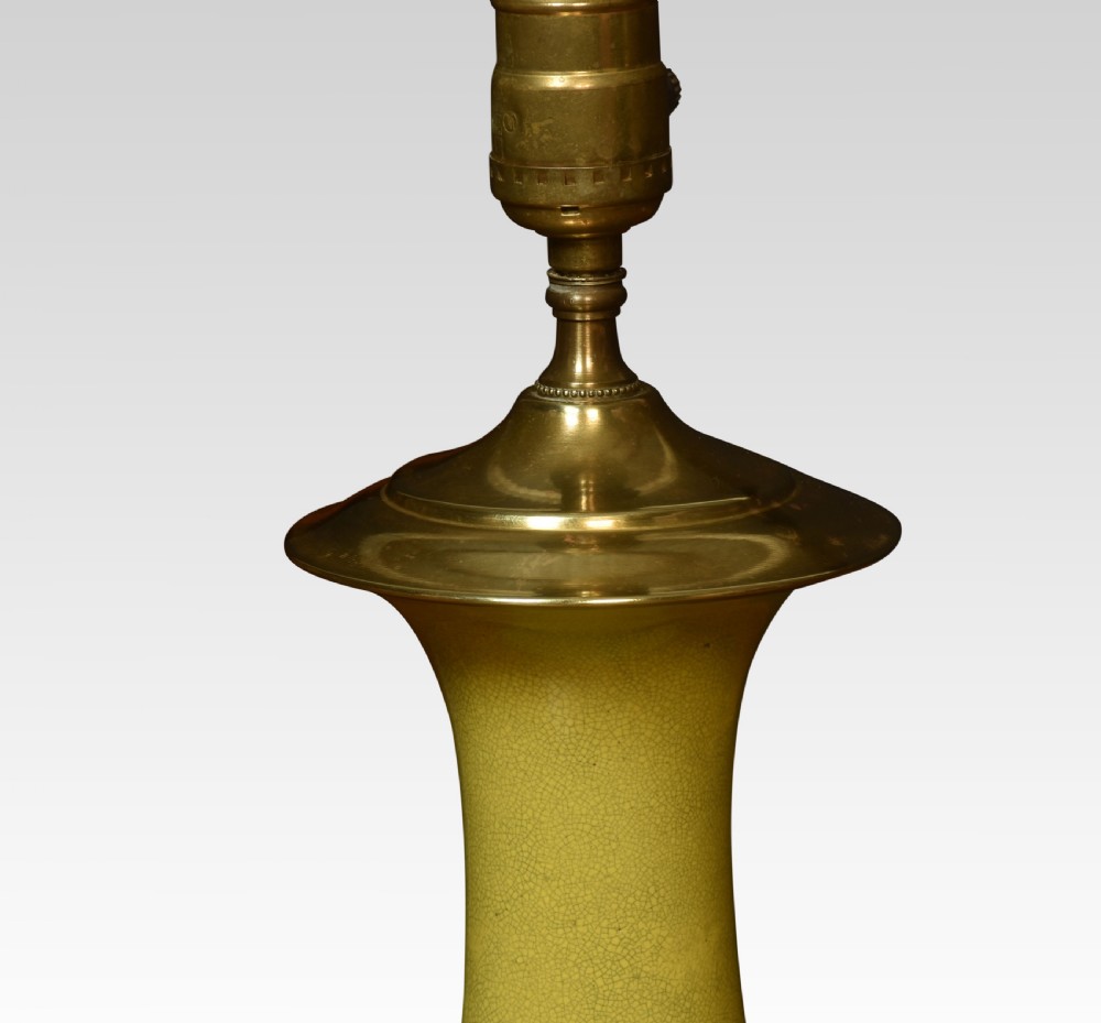 19th century Chinease monochrome table lamp View IV