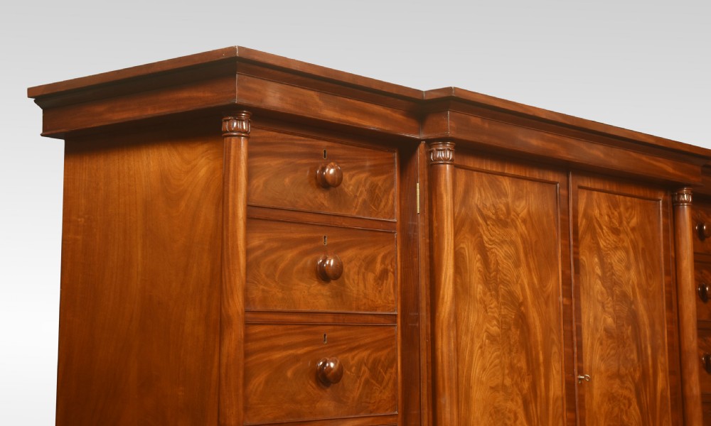 19th century mahogany breakfront wardrobe View VIII
