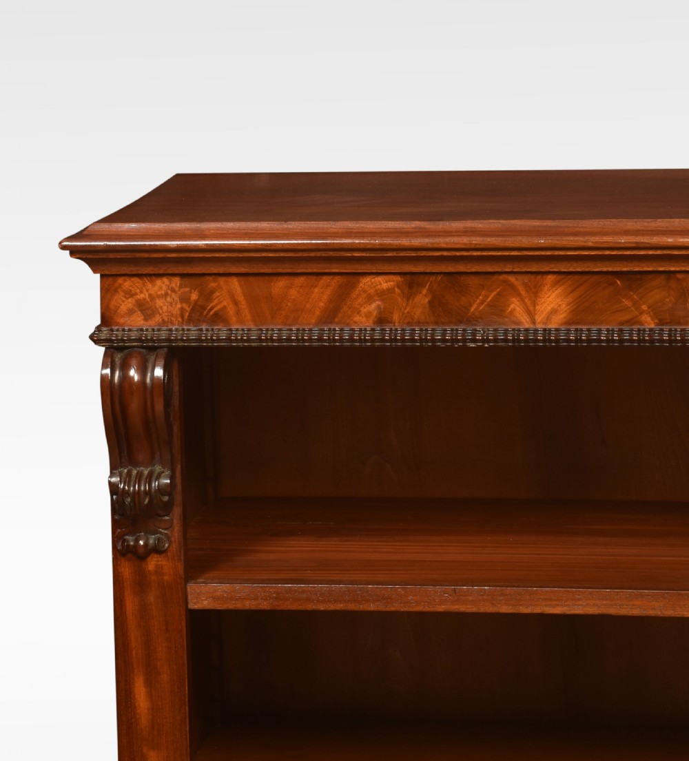 19th century mahogany open bookcase View V