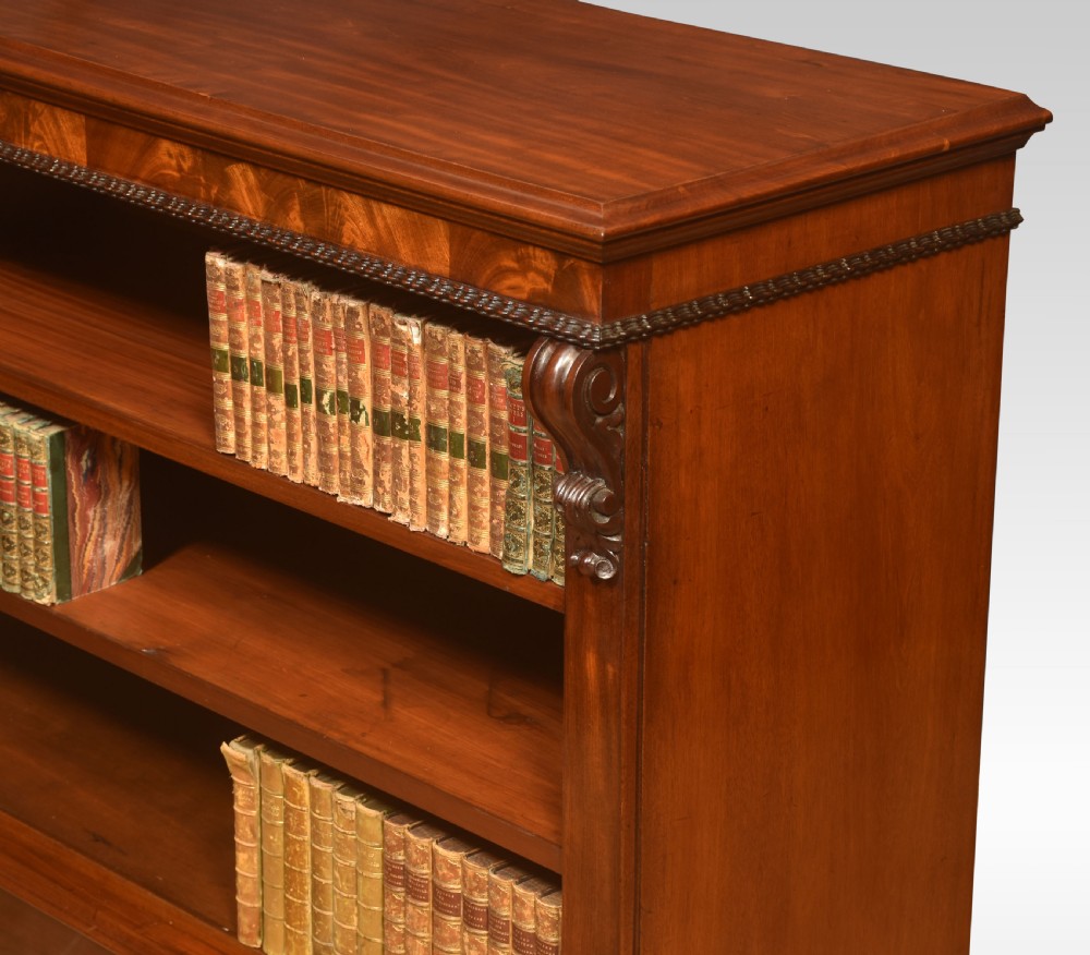 19th century mahogany open bookcase View VII