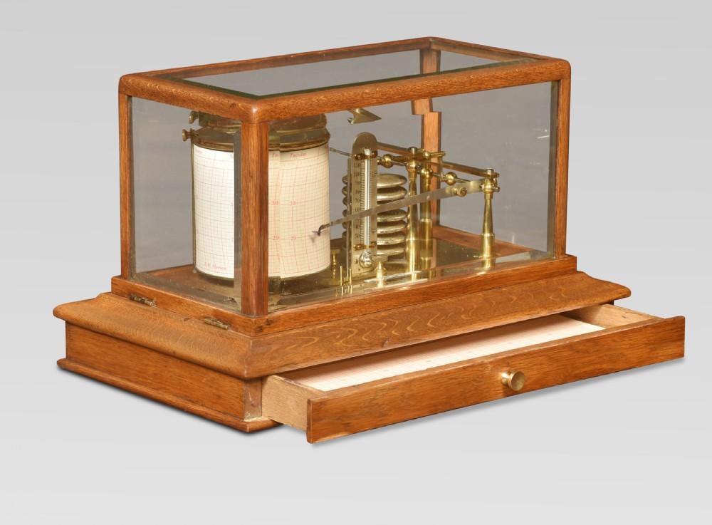 Oak cased John Trotter of Glasgow barograph View II