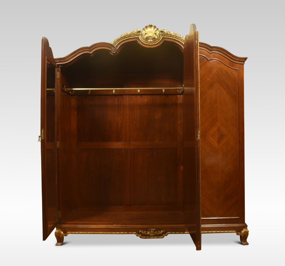 Walnut three-door compactum wardrobe View VIII
