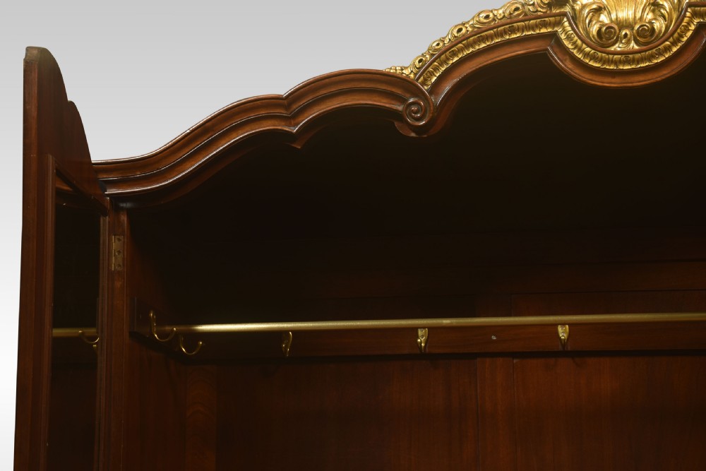 Walnut three-door compactum wardrobe View IX