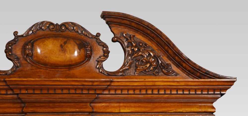 Carved Pollard Oak Overmantel Mirror View VII