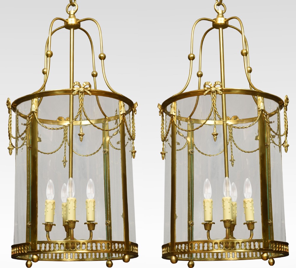 Pair of four light hall lanterns View IV