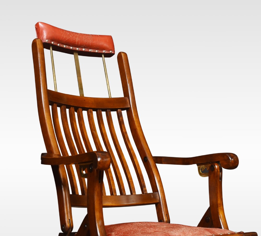 Walnut Framed Campaign Chair View IV