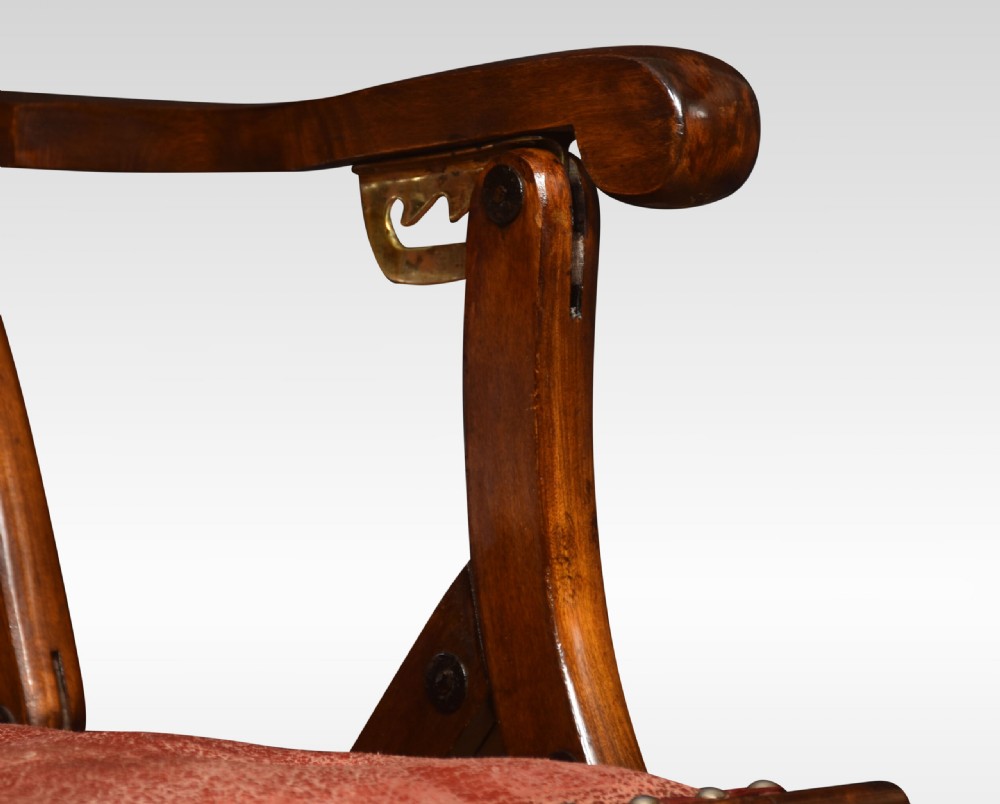 Walnut Framed Campaign Chair View VII