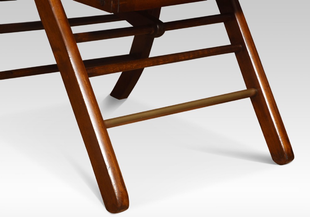 Walnut Framed Campaign Chair View IX