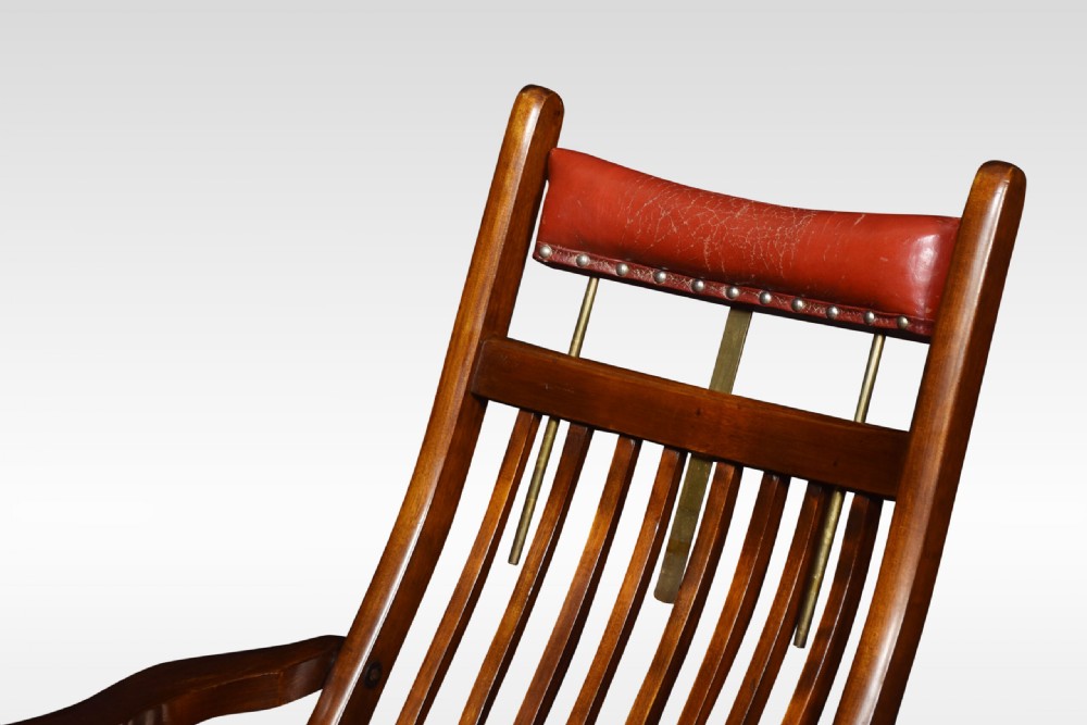 Walnut Framed Campaign Chair View XI