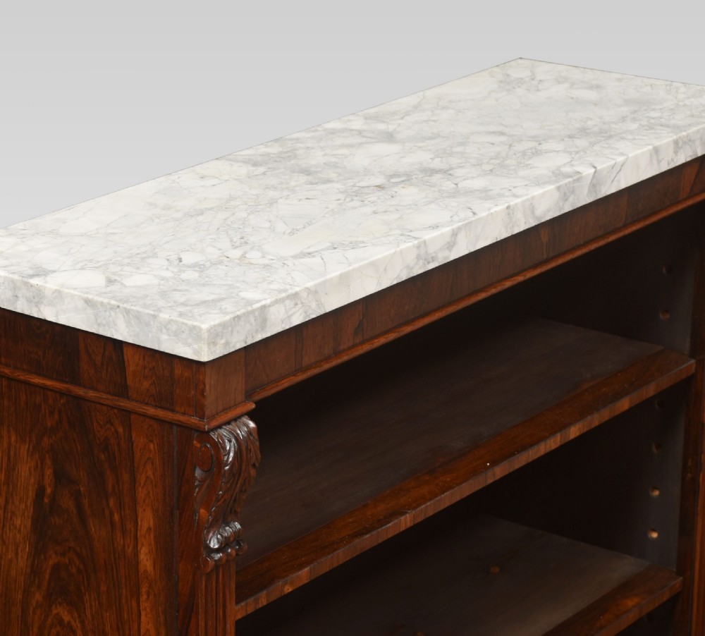 Regency Rosewood Open Bookcase View III
