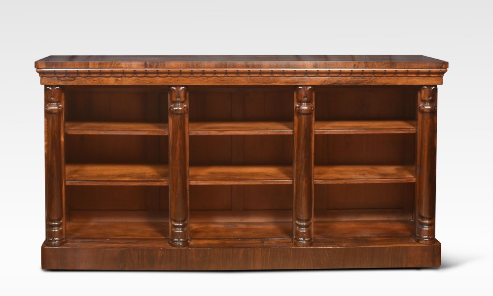 Rosewood dwarf open bookcase View II