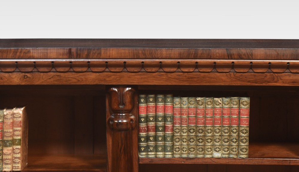 Rosewood dwarf open bookcase View V