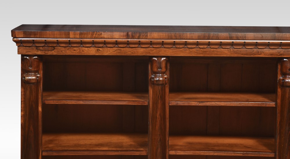 Rosewood dwarf open bookcase View VII