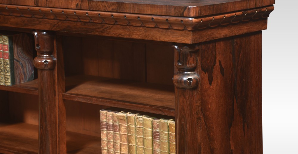 Rosewood dwarf open bookcase View VIII