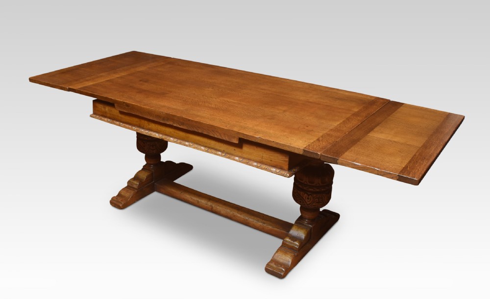 Oak draw leaf refectory table